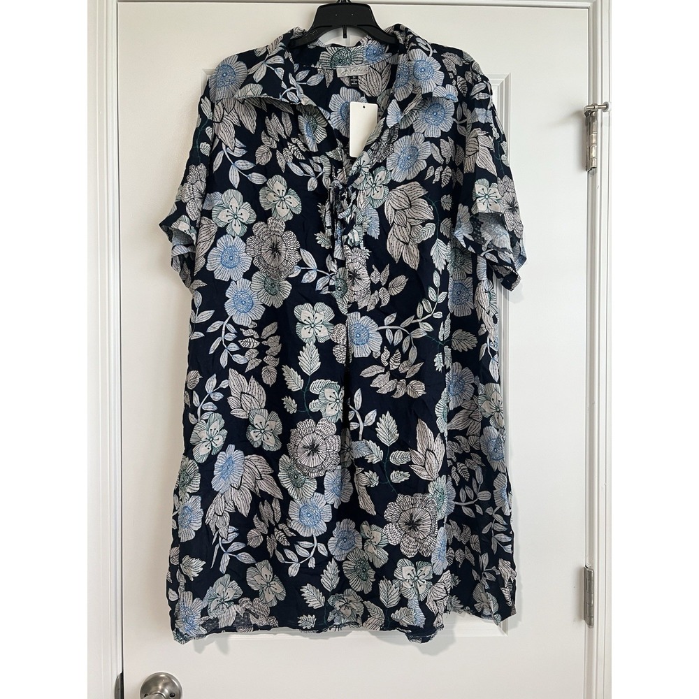 J Valdi Women's Short Sleeve Floral Cover Up 2X NWT